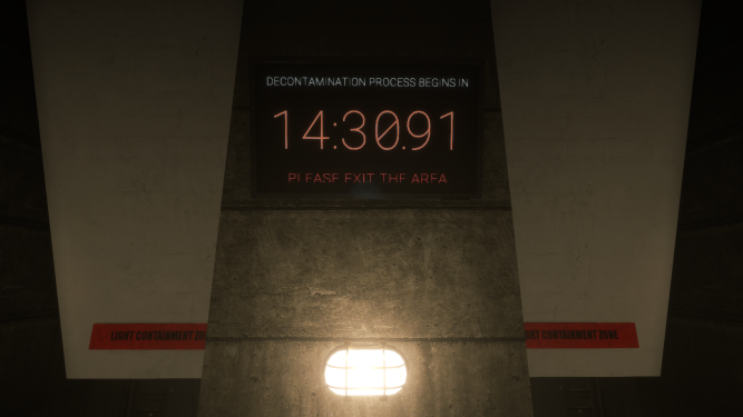 The timer on the LCZ Checkpoint Screens, appears a couple seconds after C.A.S.S.I.E. says "in T-minus 15 minutes".