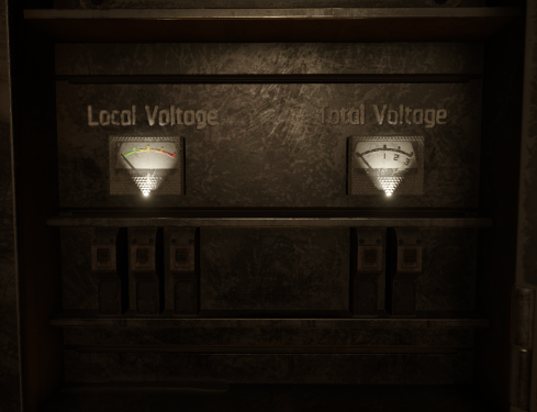 The Local Voltage and Total Voltage dials.