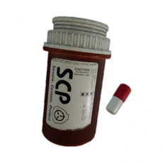 An older inventory icon of SCP-500, before the (v10.1.2) update. The icon was later changed to more accurately reflect the pill.