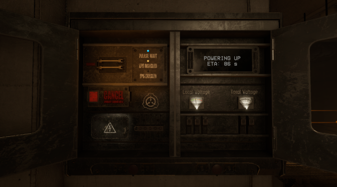 An Emergency Power Station counting down.