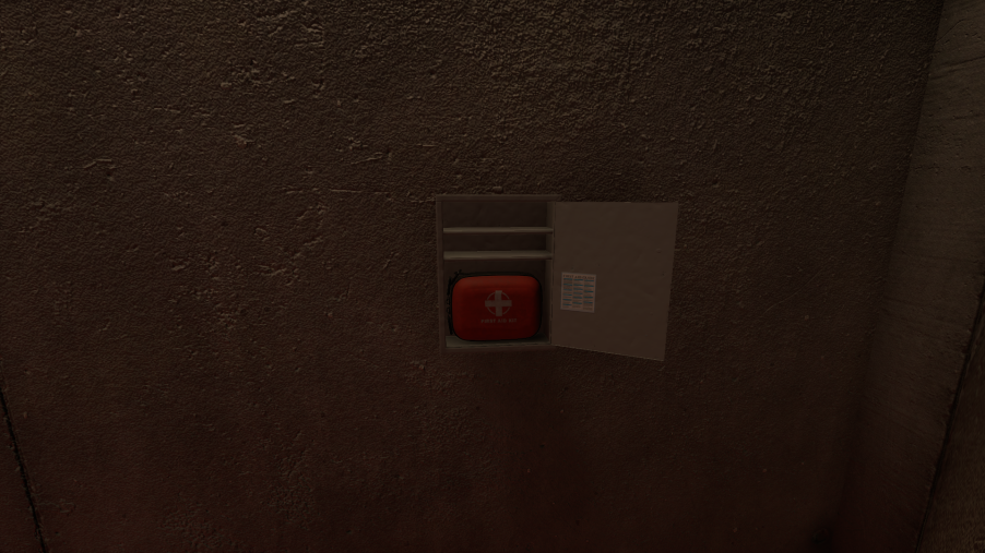 An Opened First Aid Cabinet